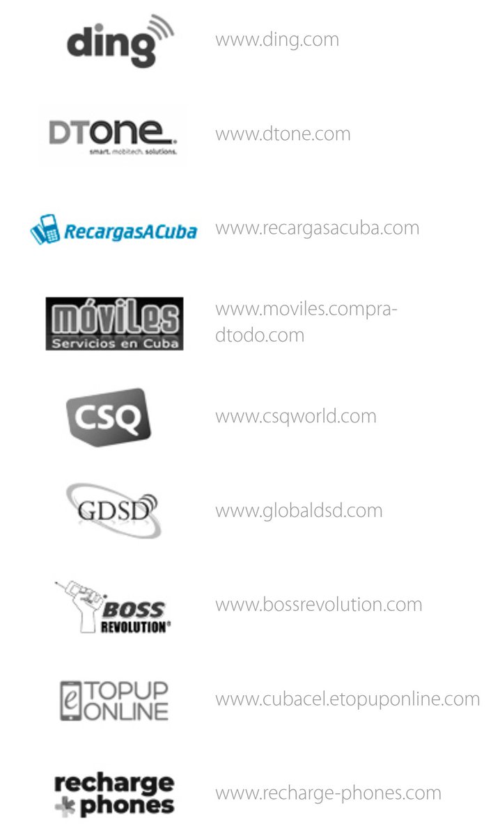 Para #RecargasInternacionales estos son  los canales oficiales de distribuidores de  <a href="/ETECSA_Cuba/">ETECSA</a>  Cuida tu servicio. Cuida tu país.
#EtecsaConCuba