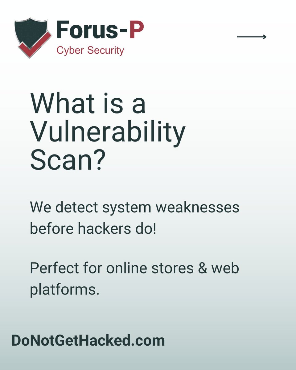 ForusPSecure's tweet image. Stay one step ahead of threats!💥

Our Vulnerability Scanning identifies security weaknesses, giving you the power to fix them fast &amp;amp; keep your business secure. 

Don&apos;t wait for trouble, act now.🚀✅

#VulnerabilityScan #CyberSecurity #CyberAttack #CyberAware #BusinessProtection