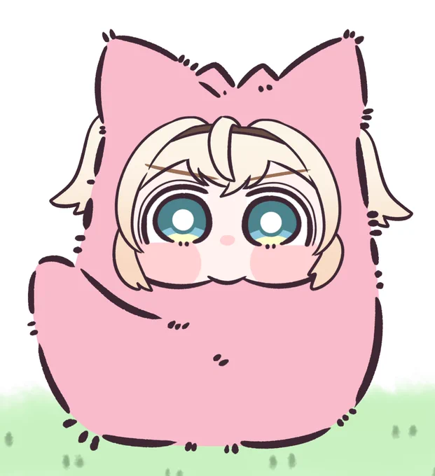もふこよに隠れござるさん #いろはにも絵を #こよりすけっち