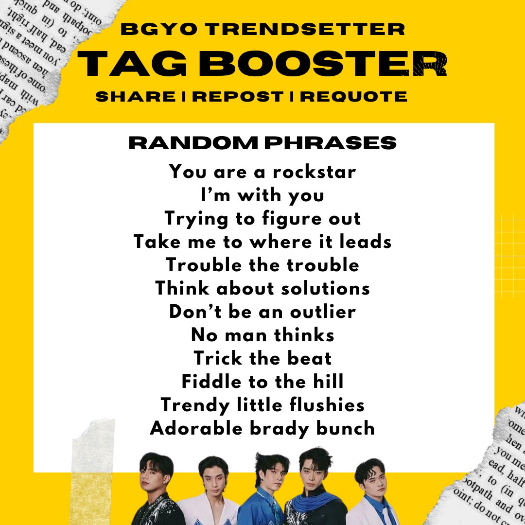 You are a rockstar

ATL OUT NOW

#BGYO_AllTheseLadies
#BGYO <a href="/bgyo_ph/">BGYO_PH</a>