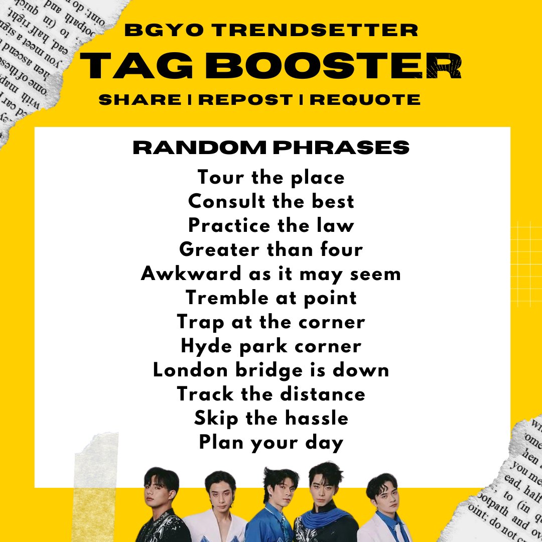 Tour the place

ATL OUT NOW

#BGYO_AllTheseLadies
#BGYO <a href="/bgyo_ph/">BGYO_PH</a>