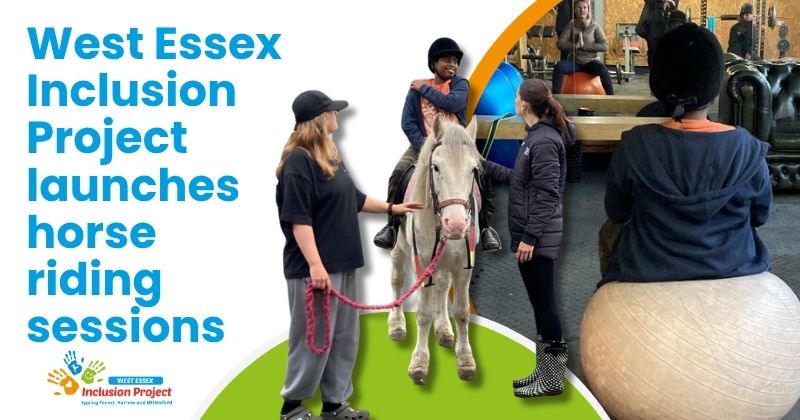New inclusive horse riding sessions launched in West Essex!

For children with learning disabilities, autism &amp; physical/sensory impairments.

📍 Barnfields Riding Stables
🗓️ Thursdays | Ages up to 14
🕔 5–5:45pm &amp; 6–6:45pm
Blocks: 5 Jun–10 Jul &amp; 17 Jul–21 Aug