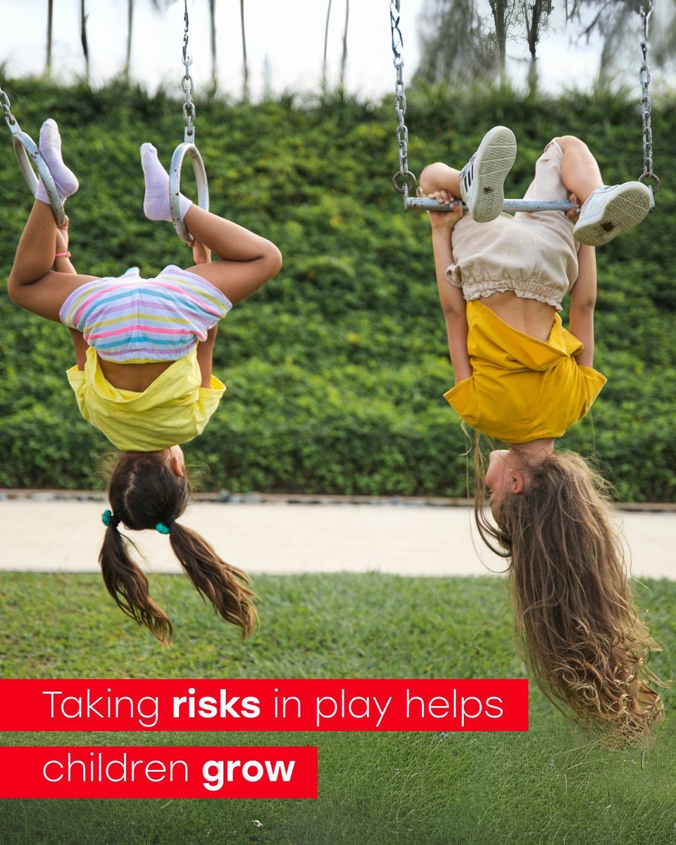 Taking risks in play helps children grow.
🧗‍♂️ They learn limits
🧠 Build resilience
💪 Gain confidence

The goal isn’t zero risk—it’s balanced risk with big benefits. 

playscotland.org/schools-childc…