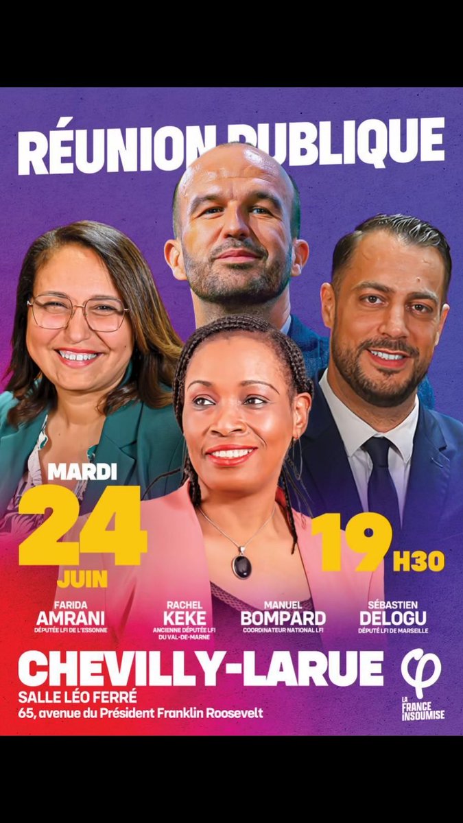 KekeRachel's tweet image. Le 24 juin à 19h30, nous serons là pour vous à Chvilly-Larue, 65 avenue du Président Franklin Roosevelt.
