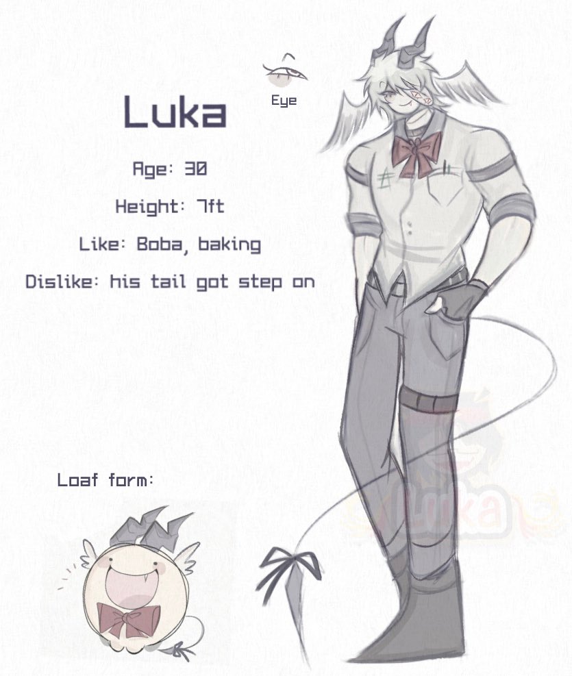 Lukaa_ooooo's tweet image. My main oc (remade 💔)