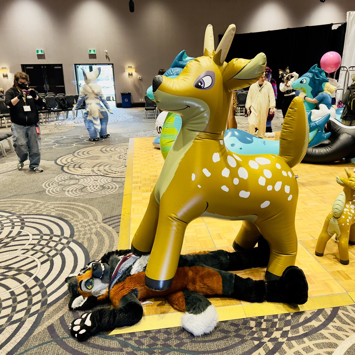 Of course crossy gets stepped on by a deer.. 

<a href="/VancouFUR/">VancouFur 2026 - Wonderland</a>