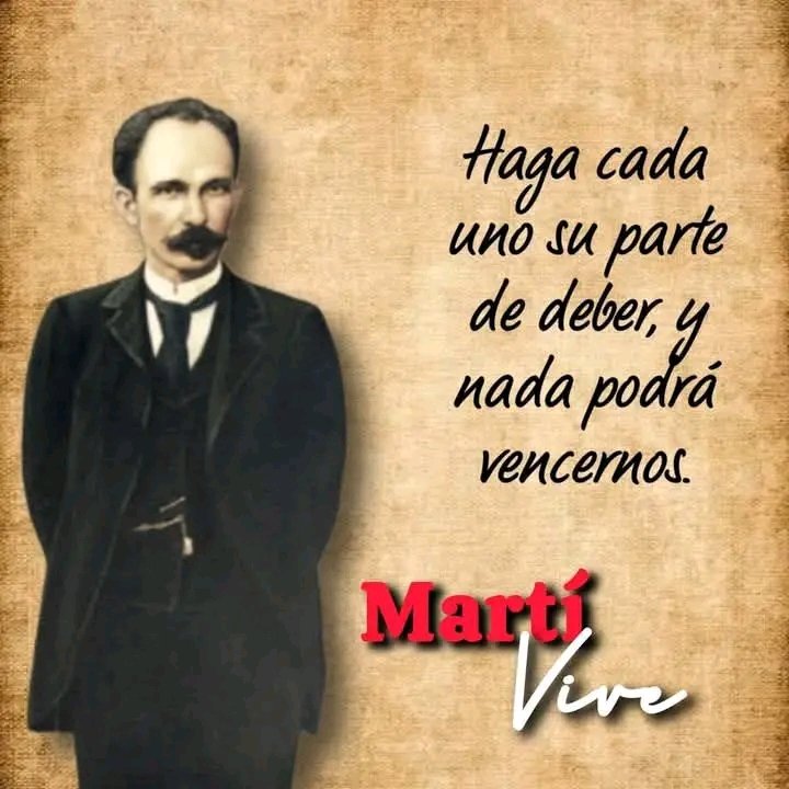 " Decir bien es bueno, pero obrar bien es mejor"
#MartíVive