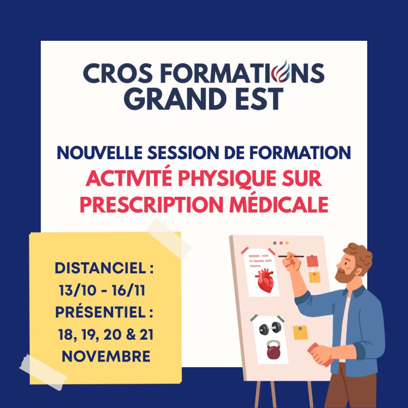 🎓 Nouvelle session de formation Activité Physique sur Prescription Médicale ouverte !
📅 Distanciel : 13 oct. - 16 nov.
🏫 Présentiel à Tomblaine : 18-21 nov.
📩 Infos &amp; inscription : sportgrandest.eu/fr/formation-c…
#SportSanté #APSPM <a href="/Afdas/">Afdas</a> <a href="/regiongrandest/">Région Grand Est</a>