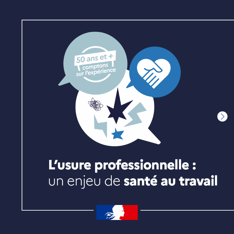 Travail_Gouv's tweet photo. #Emploi50Plus | La prĂ©vention de lâusure professionnelle constitue un levier essentiel pour garantir la santĂ© durable des salariĂ©s et sĂ©curiser les parcours professionnels en adaptant les conditions et l'organisation du travail —ïž