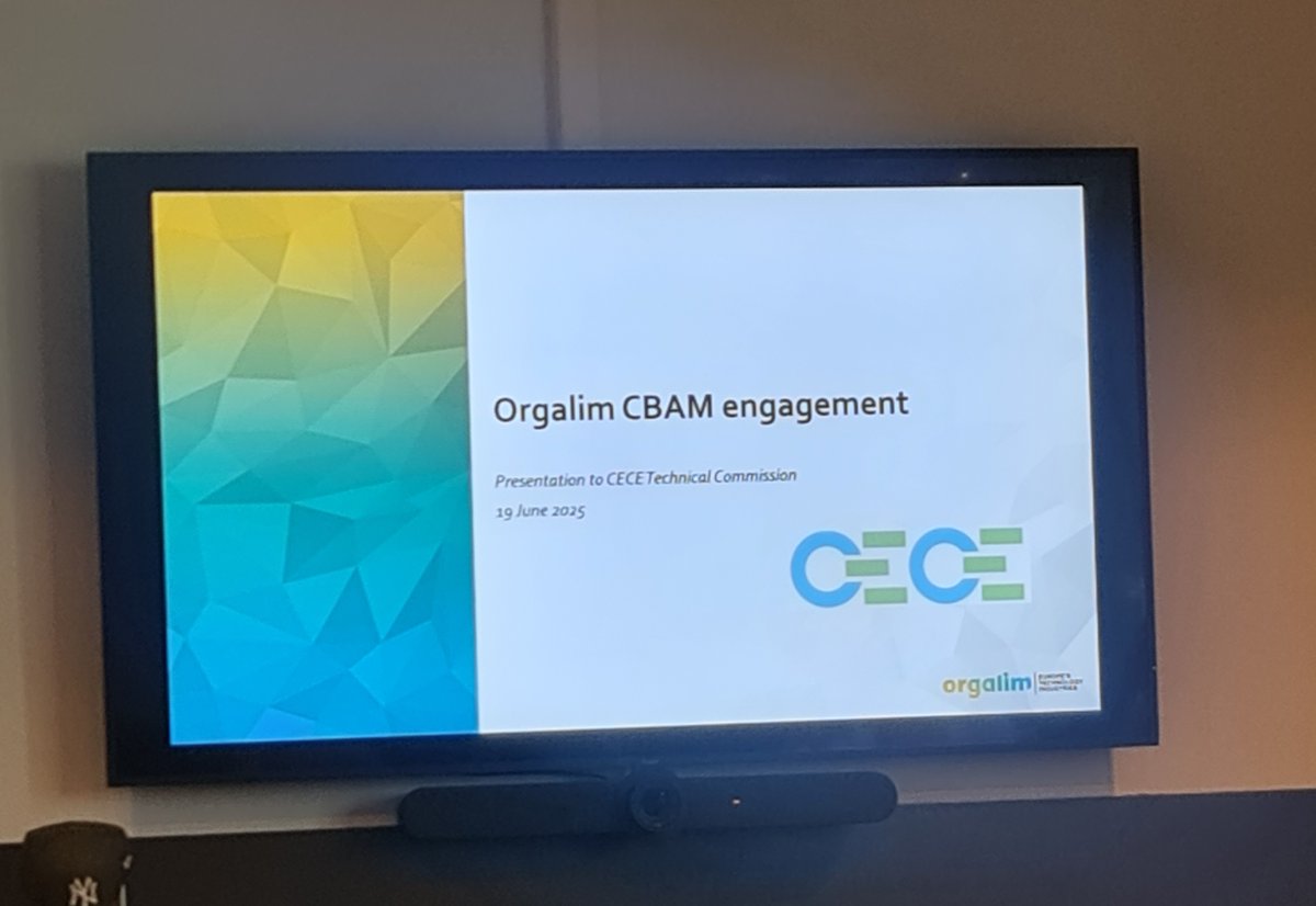 At today's #CECETechnicalCommission members heard from <a href="/Orgalim_EU/">Orgalim</a>'s  Lorenzo Livraghi on #CBAM

As EU #climate &amp; #trade policy evolves, CECE stresses: #decarbonisation is vital but CBAM risks EU #competitiveness &amp; jobs. Dialogue remains key for the construction equipment sector.