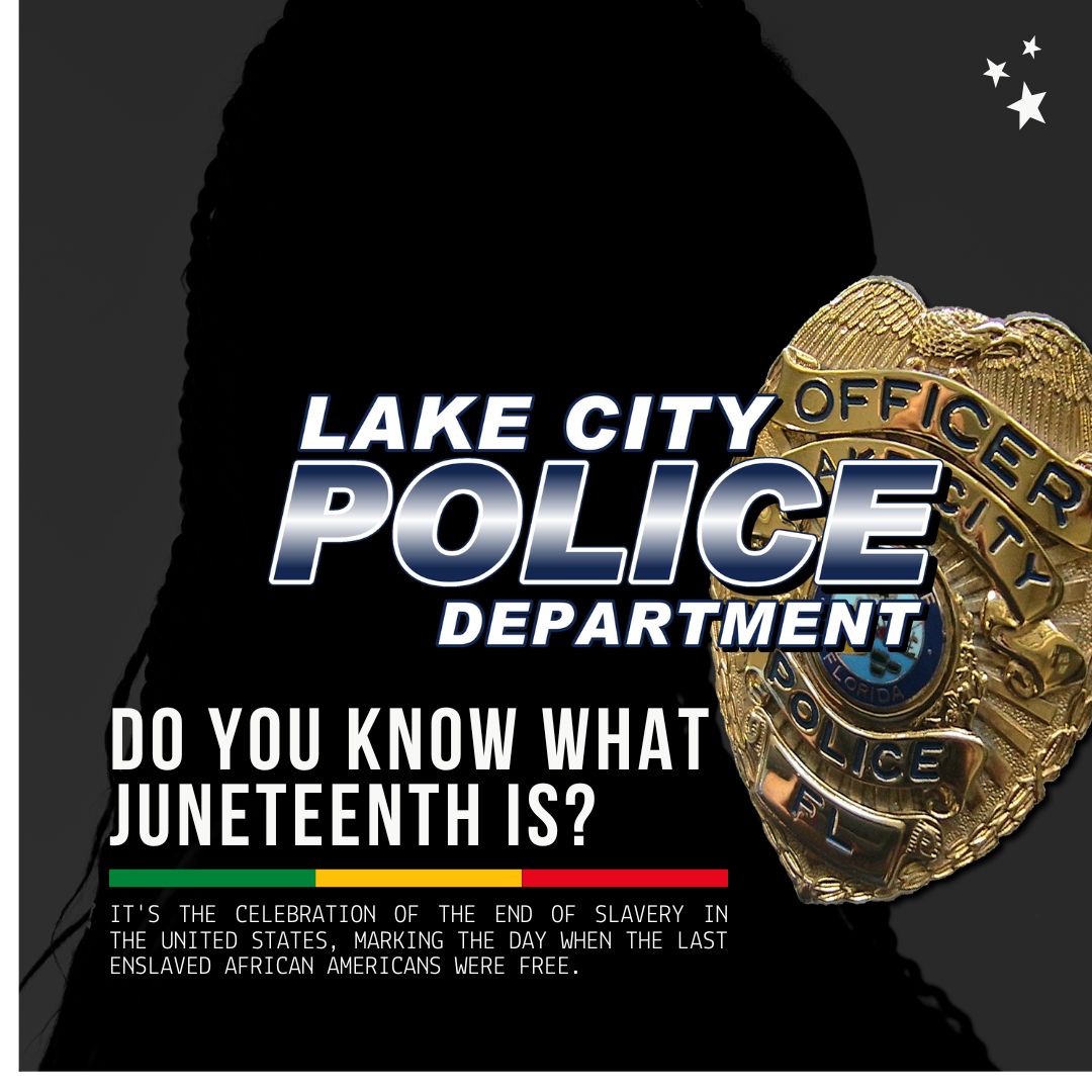 Honoring Juneteenth ✊🏾
Today we celebrate freedom, reflect on history, and continue the journey toward equality and justice.
#LcFlaPd #LcFlaCommunity #LcFla