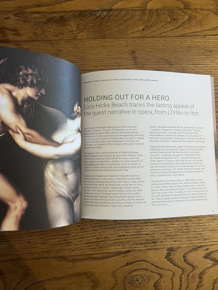 Lucyshhb's tweet photo. Quests and opera have been connected since the art form first began, and it's very fun to see my essay on the topic in the Itch programme for Opera Holland Park 🧪 

If anyone is looking to commission programme notes/essays please get in touch - I love doing this!! https://t.co/BBJ6UAfA62