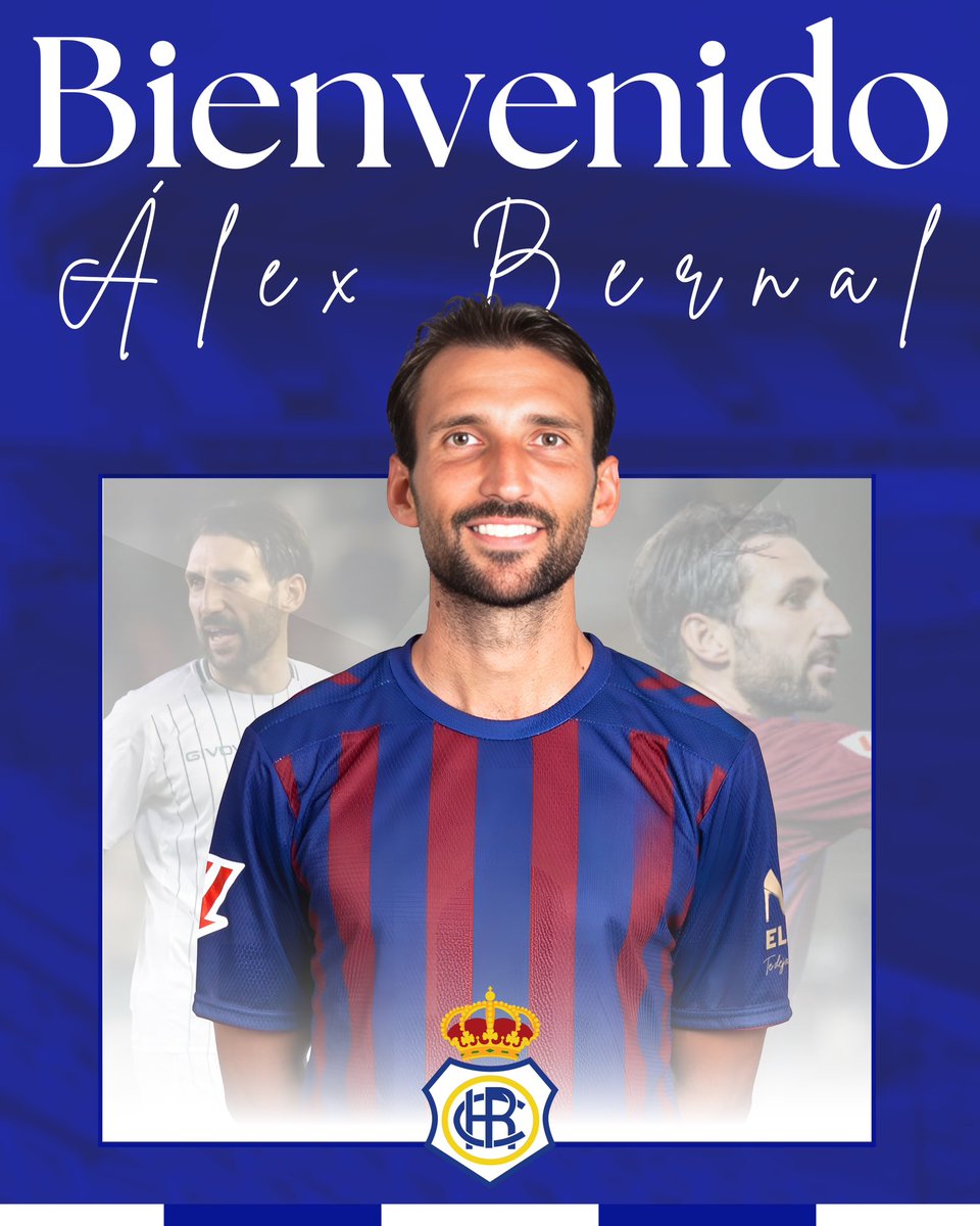 El Recreativo de Huelva incorpora a Álex Bernal, centrocampista con una amplia trayectoria en el fútbol español.

Llega tras disputar la última temporada en Segunda División con el CD Eldense, equipo con el que logró uno de los ascensos que figuran en su carrera. 
En total, ha