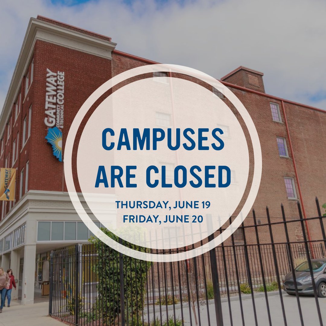 Our campuses are closed today, Thursday, June 19, with no classes or facility access. Tomorrow, Friday, June 20, campuses will remain closed, but faculty and staff will be available remotely. We’ll resume normal operations at 7 AM on Monday.