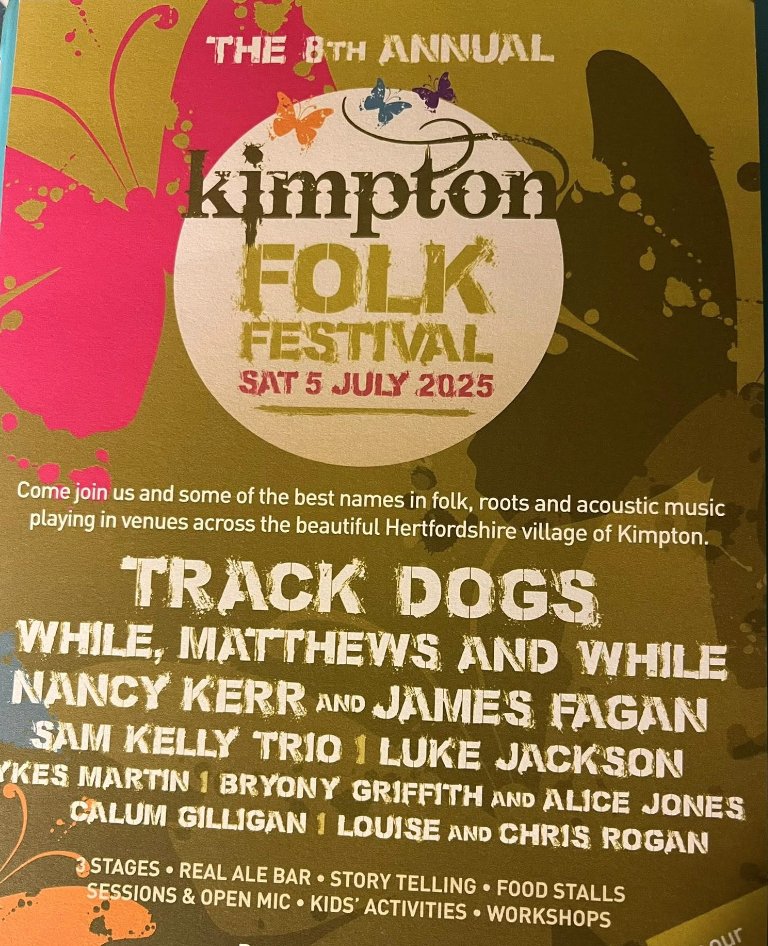 Track Dogs (@trackdogsmusic) on Twitter photo Hi folks, just a quick note to remind you that the website for <a href="/KimptonFolkUK/">Kimpton Folk Festival</a> 2025 has changed.
It's now the following
kimptonfolk.co.uk
See y'all on the 5th of July! Can't wait Hi folks, just a quick note to remind you that the website for <a href="/KimptonFolkUK/">Kimpton Folk Festival</a> 2025 has changed.
It's now the following
kimptonfolk.co.uk
See y'all on the 5th of July! Can't wait