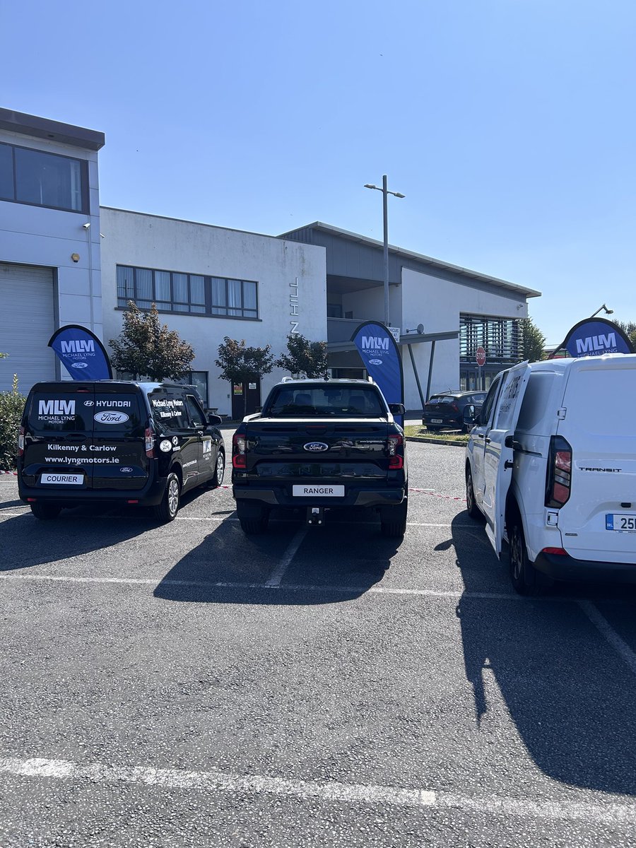 We are set up at the Kilkenny Mart in Cillin Hill today with our Ford Ranger, Courier and Custom PHEV on show. Our Commercial Manager Conor Lyng will be manning the display so if you any questions or just want a walk around the vehicles be sure to pop over to him. 

#mlm #ford