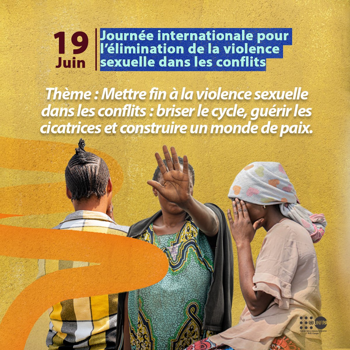 #19June : Journée internationale pour l'élimination de la violence sexuelle dans les conflits
Le sous-financement de la santé reproductive et #VBG intensifient la détresse des femmes déjà victimes des horreurs de la guerre.

#DontLetTheLightsGoOut 
#StopVBG #EndRapeInWar