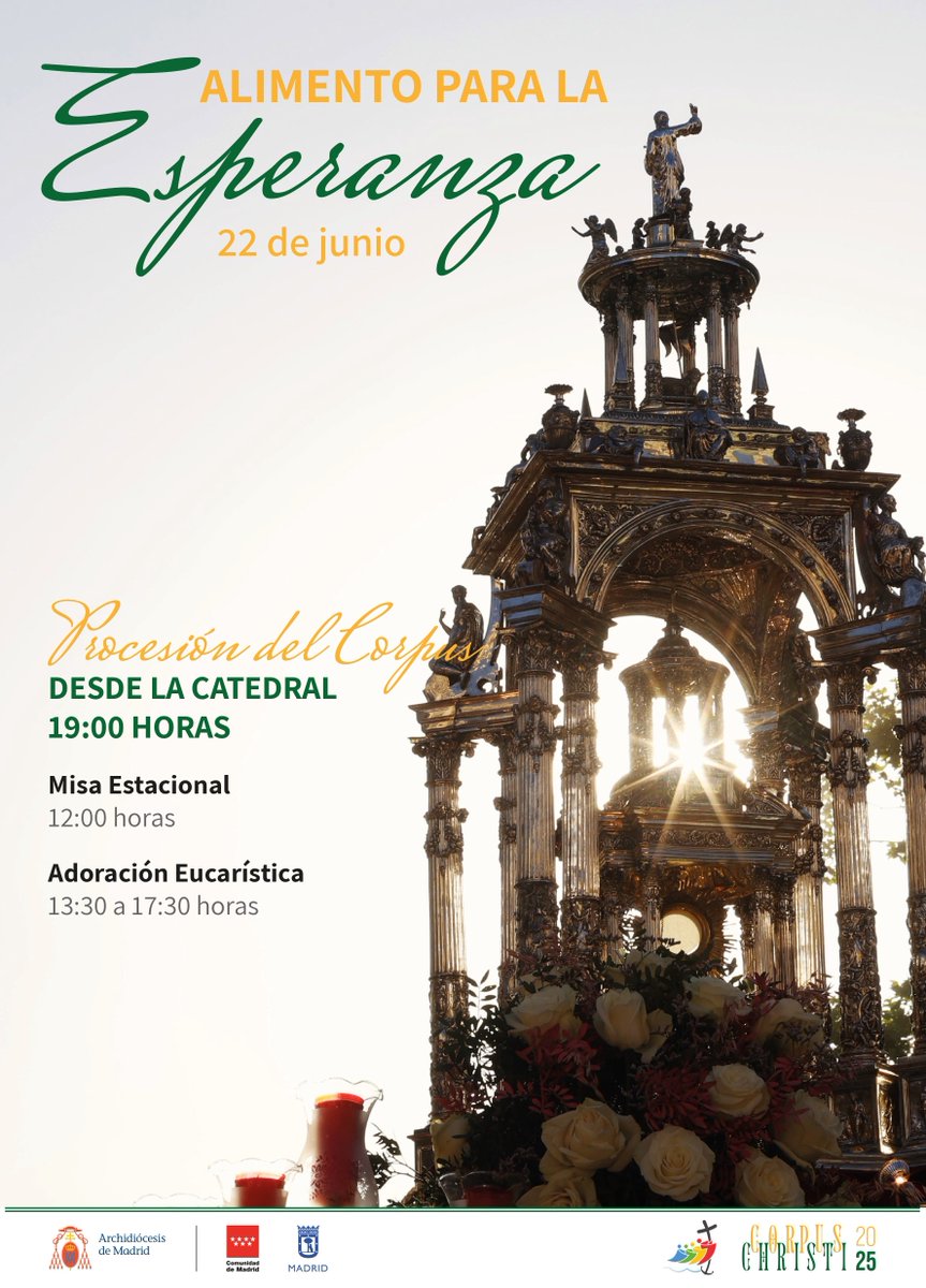 Archidiócesis de Madrid (@archimadrid) on Twitter photo 🔴El <a href="/CardenalCobo/">Cardenal José Cobo</a> envía una carta a la Iglesia de Madrid ante la solemnidad del #CorpusChristi que celebraremos este domingo
➡️«Es un sí a la presencia real de Jesús y un sí a la comunidad que camina como #PeregrinosDeEsperanza»
archimadrid.org/index.php/ofic… 🔴El <a href="/CardenalCobo/">Cardenal José Cobo</a> envía una carta a la Iglesia de Madrid ante la solemnidad del #CorpusChristi que celebraremos este domingo
➡️«Es un sí a la presencia real de Jesús y un sí a la comunidad que camina como #PeregrinosDeEsperanza»
archimadrid.org/index.php/ofic…