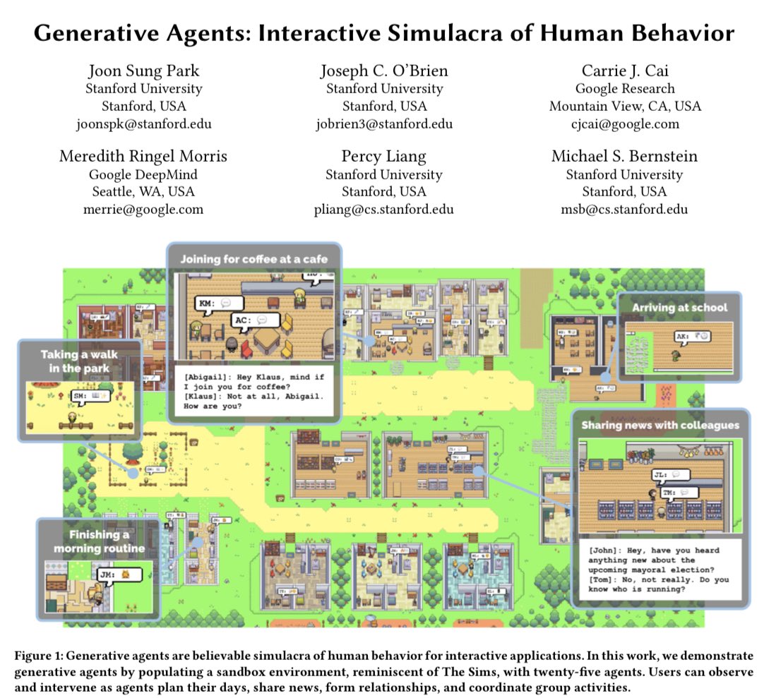📕「情報処理」2025年7月号の「5分で分かる!? 有名論文ナナメ読み」コーナーに、Generative Agents: Interactive Simulacra of Human Behavior (UIST 2023)の解説記事を執筆しました。ipsj.ixsq.nii.ac.jp/records/2002754