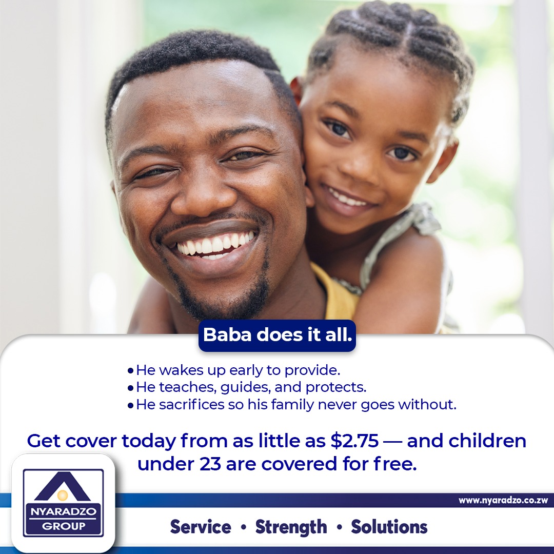 For the man who gives his all — funeral cover from just $2.75. Because taking care never stops.

#Hubaba
#ServiceStrengthSolutions
#SahwiraMukuru
#UmnganeOmkhulu