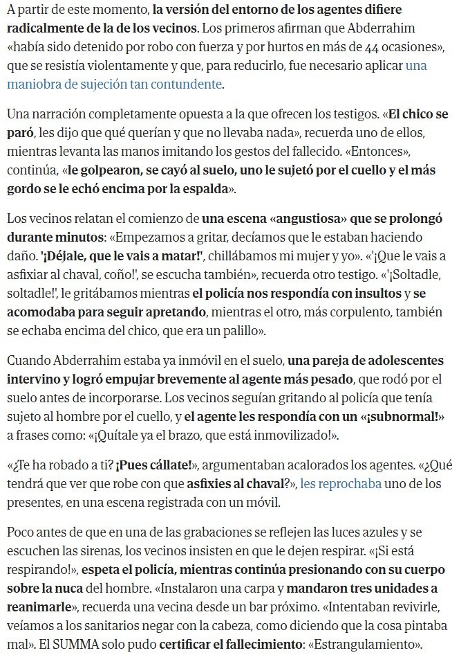 Para sorpresa de nadie, la versión de los vecinos que presenciaron al escena es bastante diferente a la que dan los policías agresores.
