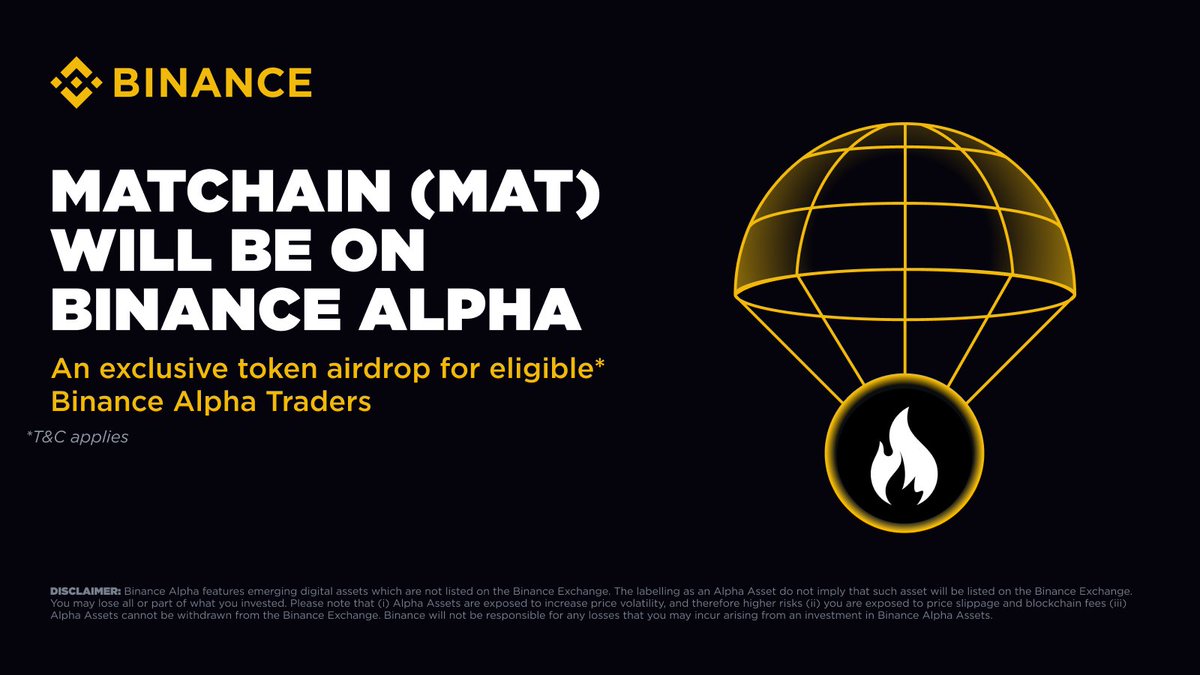 🚨 $MAT Launching Today on 12PM UTC
<a href="/matchain_io/">Matchain</a> is about to change the Web3 identity game.

💥 $5 Launch Price
🧠 150K+ Verified Humans (SPOH)
📲 1.5M+ Users
🔒 No VC sell pressure
🟣 Listings: Kucoin, Gate, Kraken, MEXC &amp; more

Real people. Real adoption. Real momentum.
Don't