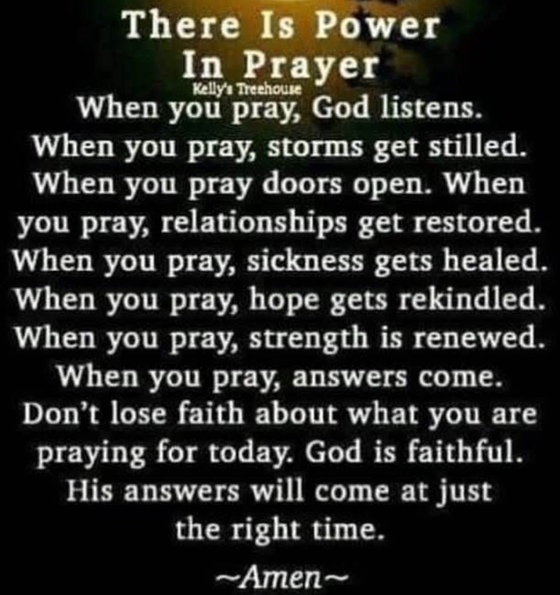 THERE IS POWER IN PRAYER! ❤️🙏🏻🇺🇸
#PRAYER 
<a href="/ConnieKR016/">ckm114</a>