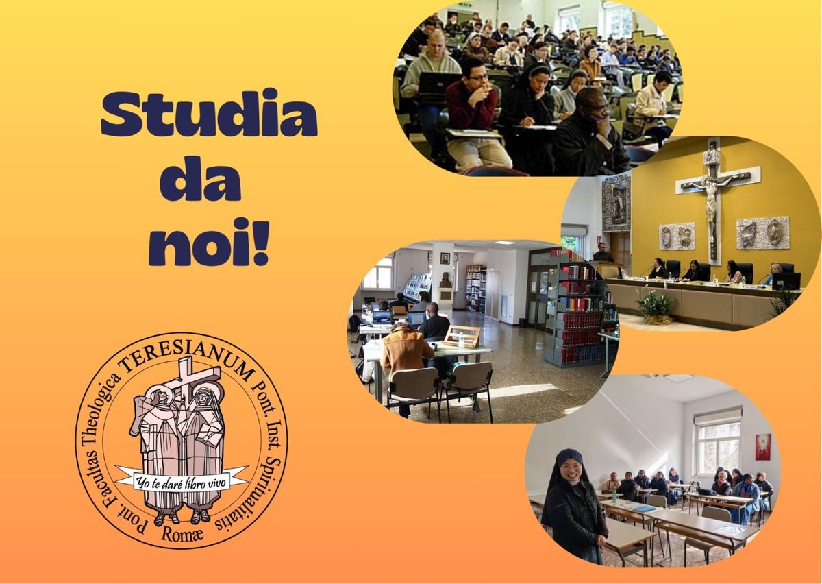 Sono aperte le iscrizioni per l’anno accademico 2025/2026!
Vi invitiamo a prendere visione dell’offerta formativa della Pontificia Facoltà e del Pontificio Istituto di Spiritualità Teresianum sul nostro sito web e a consultare la nuova Guida accademica: teresianum.net/studiare/guida…