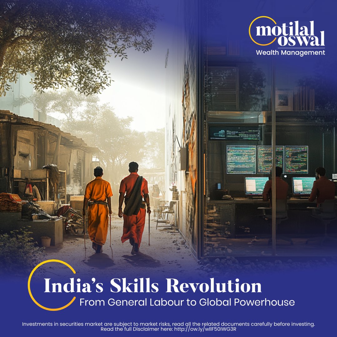 MotilalOswalLtd's tweet image. India just cracked the code to global skills dominance.
While other countries train "general workers," India is creating laser-focused specialists in AI, cybersecurity, and advanced manufacturing.
The results? Mind-blowing.
🔖 #SkillIndia2025 #FutureofWork #GlobalWorkforce