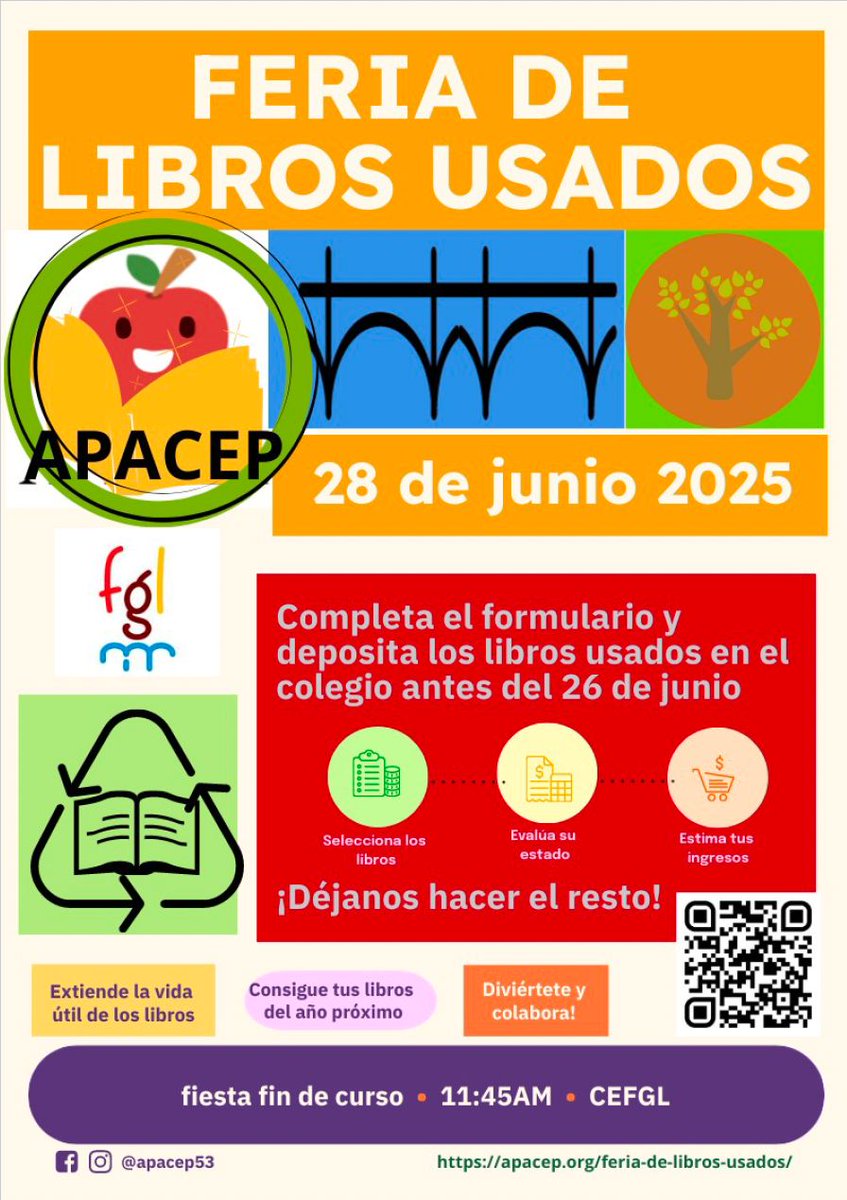federico_garcia_lorca_paris (@fgl_paris) on Twitter photo 📚🌿 ¡El APACEP del cole se mueve! Este año lanzan una campaña para fomentar la sostenibilidad y el ahorro, ¡y arrancan con una Feria de Libros Usados! Todas las familias están invitadas a participar, ¡juntos damos nueva vida a los libros! <a href="/AccEducativaExt/">Acción Educativa Exterior</a> 📚🌿 ¡El APACEP del cole se mueve! Este año lanzan una campaña para fomentar la sostenibilidad y el ahorro, ¡y arrancan con una Feria de Libros Usados! Todas las familias están invitadas a participar, ¡juntos damos nueva vida a los libros! <a href="/AccEducativaExt/">Acción Educativa Exterior</a>
