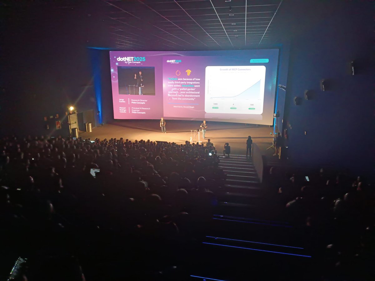 dotNET 2025 (@dotnetconfspain) on Twitter photo ¿Quieres aprender cómo conectar apps .NET con #IA usando Model Context Protocol (#MCP) y hasta generar entornos 3D en tiempo real con #Evergine? 🤖
¡Nuestros compañeros <a href="/mrcabellom/">Rodrigo Cabello</a> y <a href="/jorge_magic/">Jorge Cantón Ferrero</a> te lo cuentan en su charla en el Track 3!💥
#dotNET2025 ¿Quieres aprender cómo conectar apps .NET con #IA usando Model Context Protocol (#MCP) y hasta generar entornos 3D en tiempo real con #Evergine? 🤖
¡Nuestros compañeros <a href="/mrcabellom/">Rodrigo Cabello</a> y <a href="/jorge_magic/">Jorge Cantón Ferrero</a> te lo cuentan en su charla en el Track 3!💥
#dotNET2025