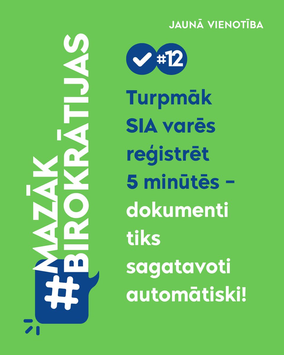 🚀 Uzņēmumu reģistrēšana vēl nekad nav bijusi tik vienkārša! Tagad, pateicoties jaunajam automātiskās dokumentu sagatavošanas pakalpojumam, SIA vai mazkapitāla SIA reģistrēšana aizņem tikai līdz 5 minūtēm.

🖥️ Sistēma automātiski sagatavo visus nepieciešamos dokumentus –
