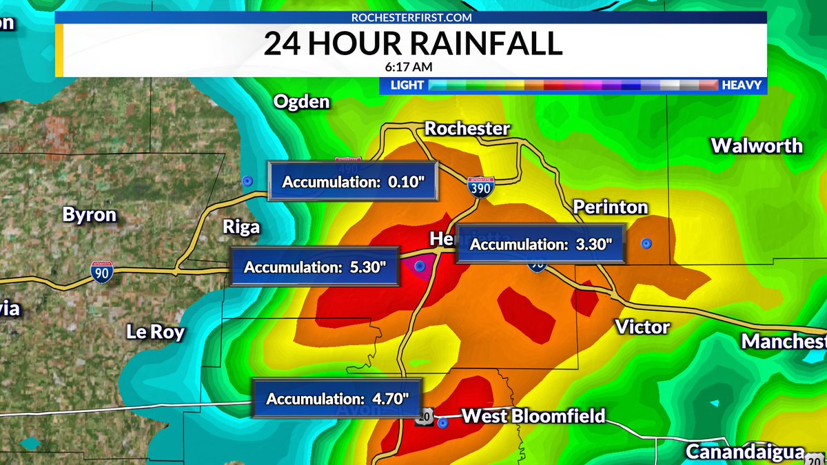 I know the headline says 24 hour rainfall, but the heaviest rain fell in a matter of a few hours Wednesday afternoon. There were some that saw flooding rains of almost half a foot, while others barely saw a drop. 

Let me know if you flooded out, or saw an area that was flooded!