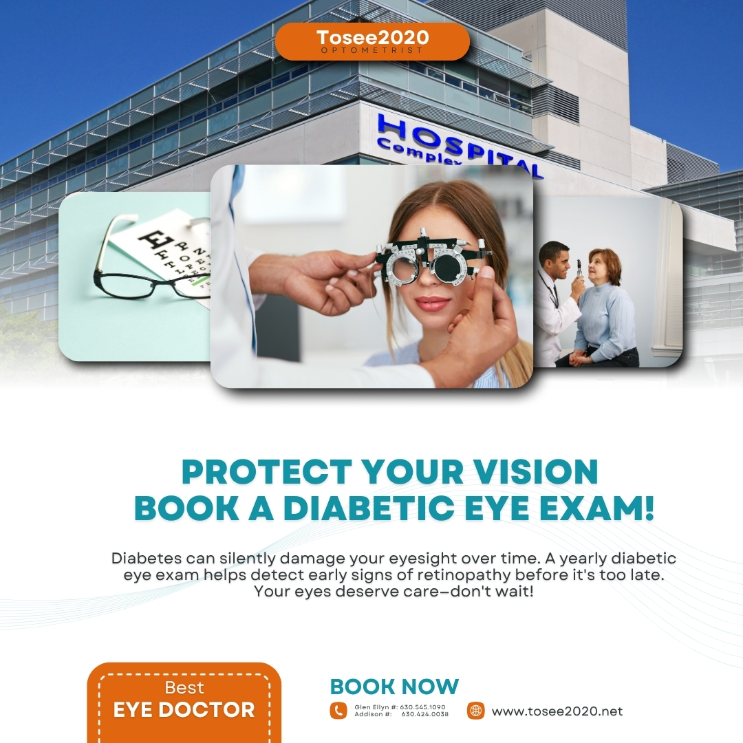 tosee2020's tweet image. 🩺 Protect Your Vision – Diabetic Eye Exam!
Diabetes can silently damage your eyesight over time. A yearly diabetic eye exam helps detect early signs of retinopathy before it&apos;s too late.
📞 Call: 630.545.1090 | 630.424.0038

#DiabeticEyeExam #EyeHealthMatters #LisleEyeCare