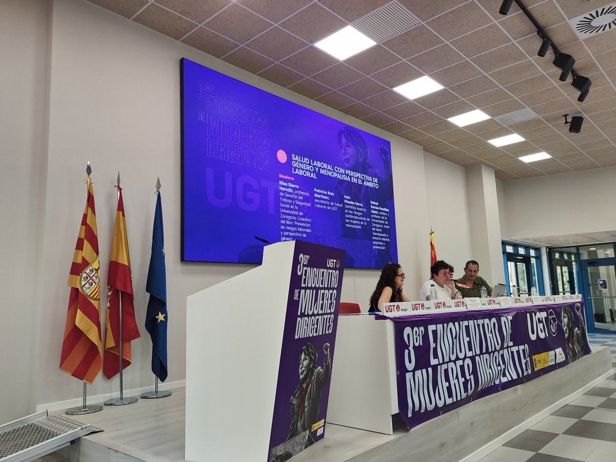 MujerUGT_Aragon's tweet photo. Segunda jornada del 3er encuentro de #mujeresdirigentes #ugtaragon
#perspectivadegenero #brechadegenero https://t.co/DjESPkpisj