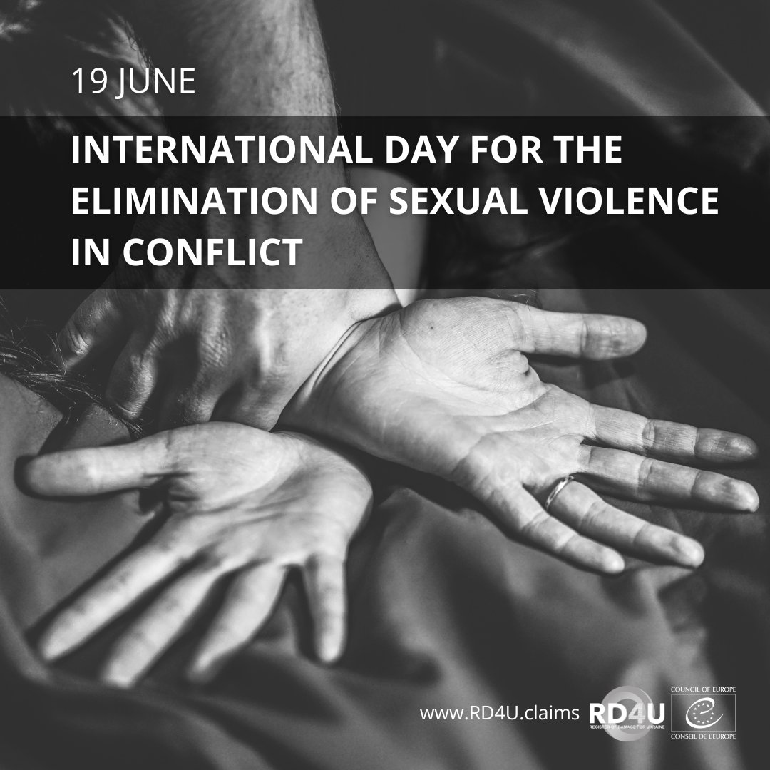📢June 19 is the day when the world speaks about crimes that are too often silenced.
Sexual violence in war is a weapon.
Category A2.4 at #RD4U gives survivors a voice – and the right to compensation.
🔗rd4u.coe.int/en/submit-a-cl…
#SexualViolence #InvisibleLosses
