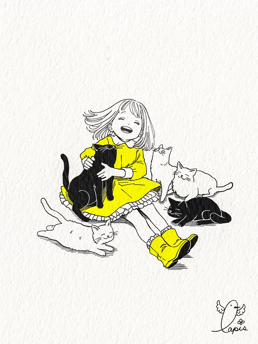 .

　　　　　　なでなで待ち✨🐈‍⬛

.
#イラスト