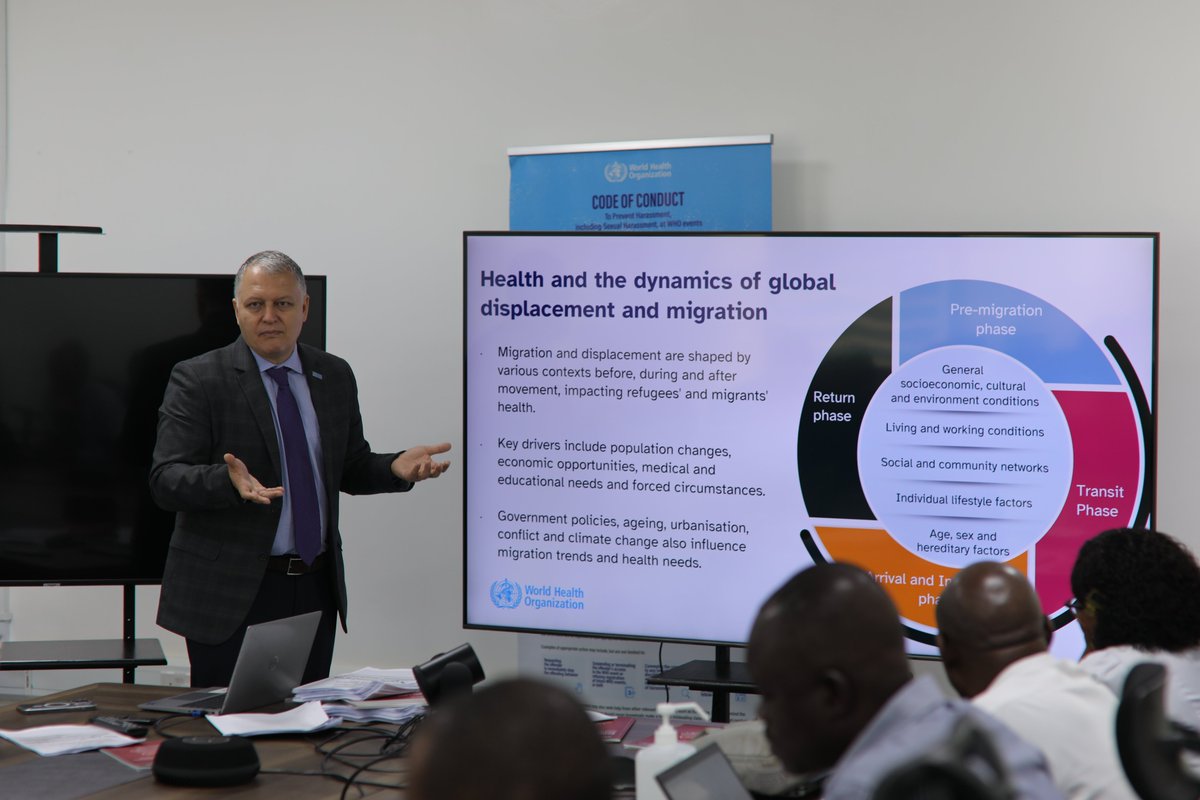 WHO Uganda (@whouganda) on Twitter photo <a href="/WHOUganda/">WHO Uganda</a> convened a workshop with 20 key stakeholders from government, academia, and the health sector to introduce and discuss the <a href="/WHO/">World Health Organization (WHO)</a> Global Competency Standards for Refugee and Migrant Health. These standards aim to strengthen national health systems by promoting culturally <a href="/WHOUganda/">WHO Uganda</a> convened a workshop with 20 key stakeholders from government, academia, and the health sector to introduce and discuss the <a href="/WHO/">World Health Organization (WHO)</a> Global Competency Standards for Refugee and Migrant Health. These standards aim to strengthen national health systems by promoting culturally