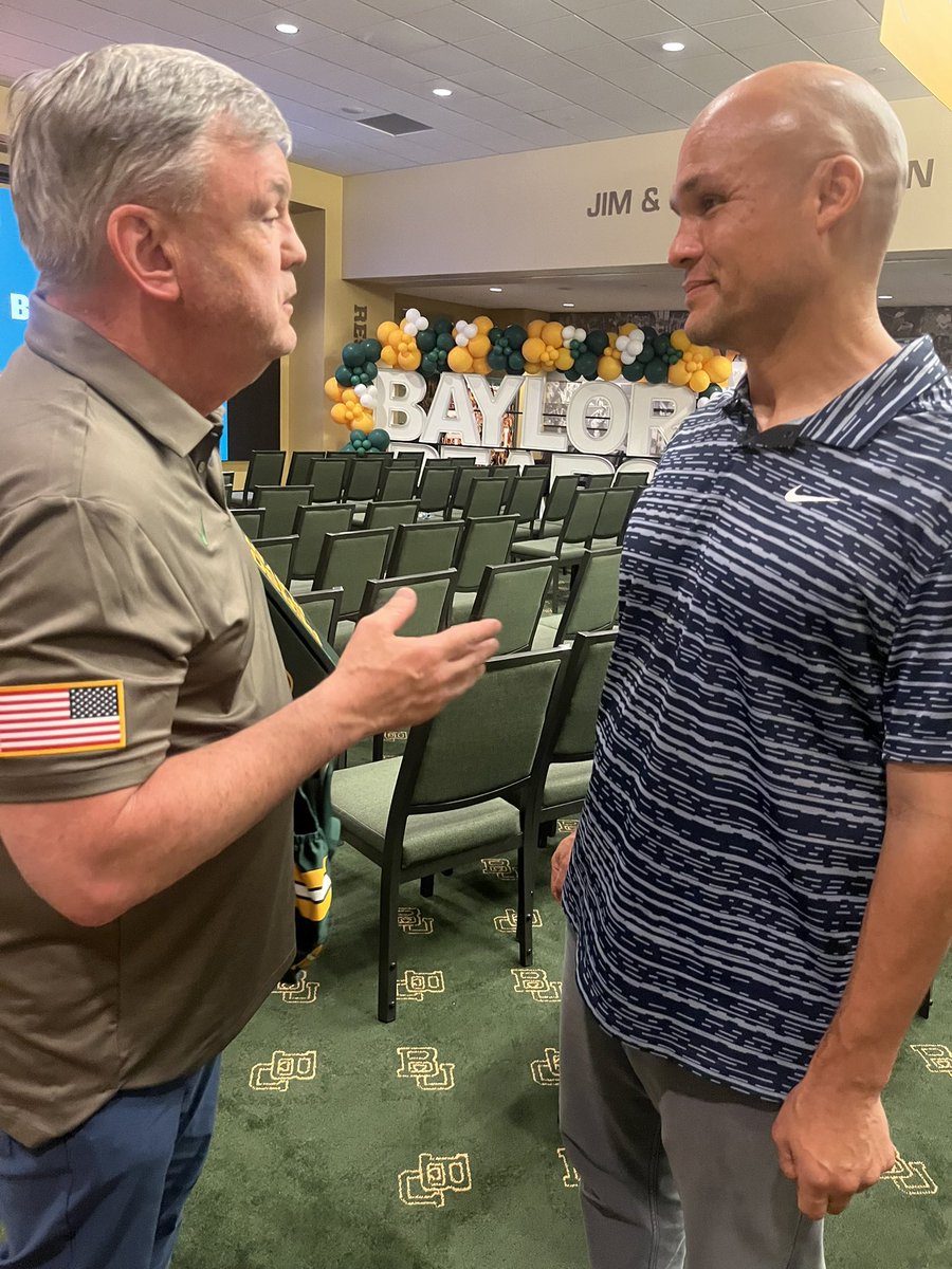 Great meeting a head coach who develops the person as well as the player. Talent matters, so does Character. Go Bears! #motivationalspeaking  #football