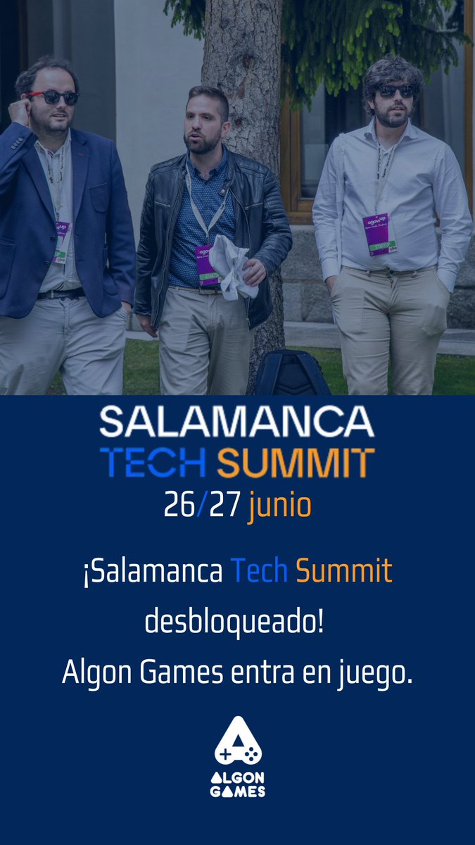 OFICIAL!!!
Algon Games estará en Salamanca!!!!
Estaremos en <a href="/salamancatech/">Salamanca Tech</a> los días 26 y 27 de junio!!!
#eSports #TecnologiayCiencias #Salamanca #DigitalMarketing #Spain #events