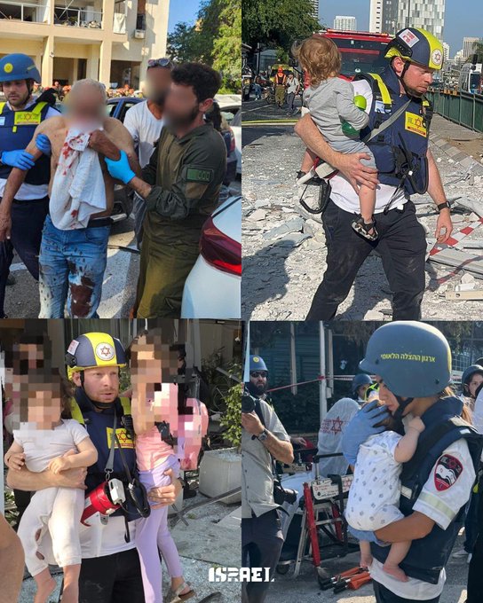 IsraelinSpanish's tweet photo. Esta mañana nuevamente el régimen iraní atacó a nuestro pueblo: Un hospital y varias zonas residenciales fueron impactados por misiles iraníes.

El régimen terrorista de Irán sigue atacando de forma deliberada a nuestra población con el único objetivo de asesinar.

Gracias a nuestras fuerzas de seguridad y equipos médicos que trabajan día y noche para rescatar a personas y salvar vidas.

📸@Mdais