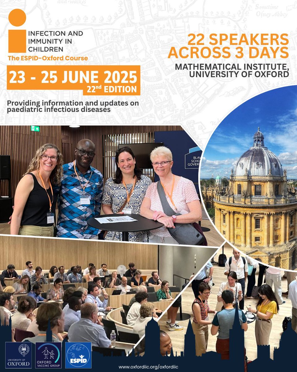 iicoxford's tweet image. Only 4 more sleeps until #IIC2025 - Virtual attendance is open until 2pm today so don't miss out.
Link to book here - oxfordiic.org/oxfordiic/regi…
#paediatrics #Infectiousdiseases #immunity #healthcare