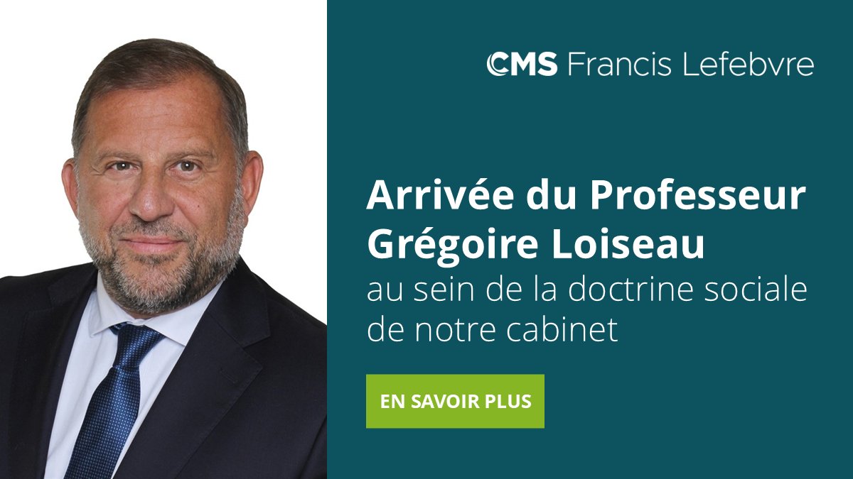 🚀 Nous sommes heureux d’accueillir le Professeur Grégoire Loiseau à la tête de la Doctrine du Département Social de CMS Francis Lefebvre.
Spécialiste du droit social, du numérique et de l’IA, il enseigne à Paris I Panthéon-Sorbonne.
En savoir plus ⬇️
cms.law/fr/fra/news-in…