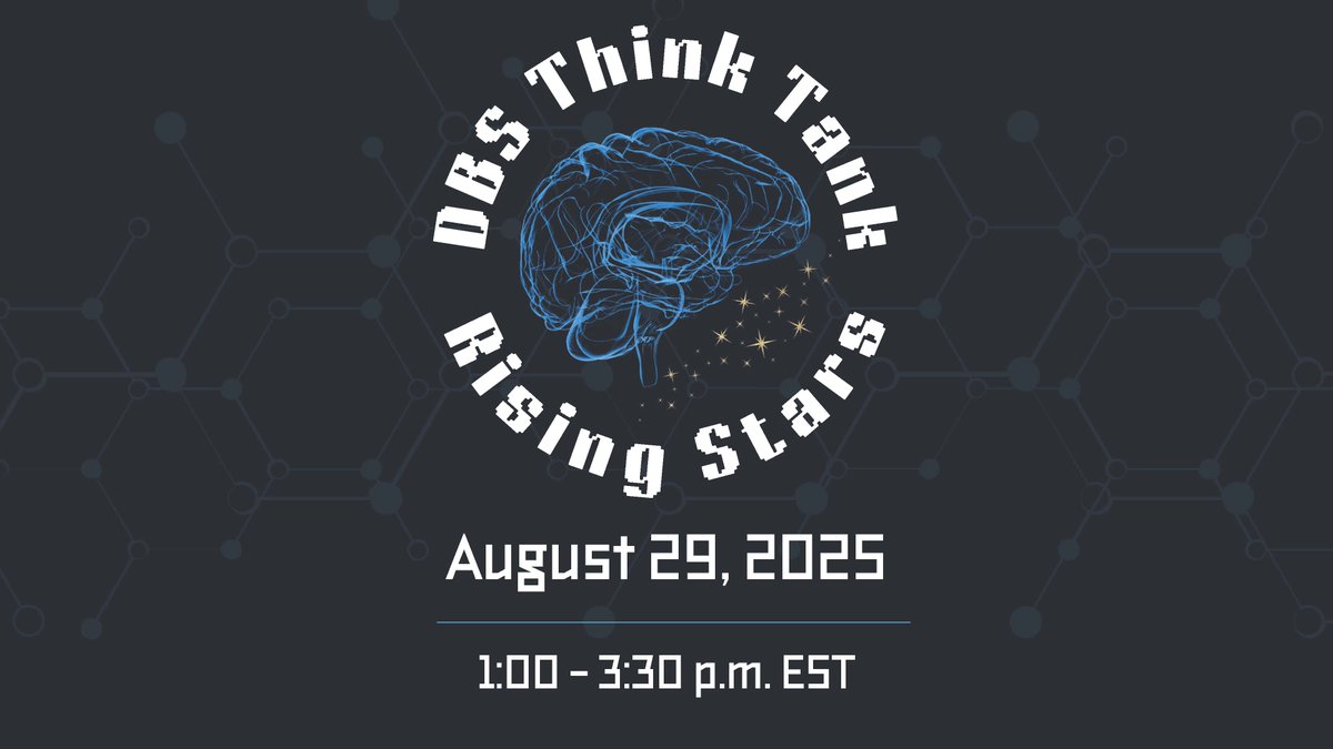 The 3rd DBS Think Tank Rising Stars will take place on Aug 29, 2025 from 1pm to 3:30pm (Virtual only). 

We are looking to support the next generation of DBS junior scientists! 

Submission deadline July 1st!  

Submit your abstracts here
fixel.ufhealth.org/think-tanks/de…