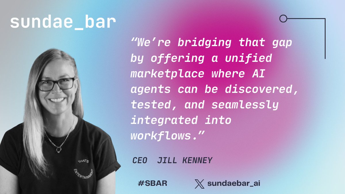 Sundae Bar Plc (@sundaebarir) on Twitter photo Our CEO Jill Kenney spoke to <a href="/BCloudUK/">BusinessCloud.co.uk</a> about how sundae_bar is building the infrastructure needed to help AI developers launch, scale and monetise agents, all whilst ensuring organisations deploy them safely.
“We’re bridging that gap by offering a unified marketplace where AI Our CEO Jill Kenney spoke to <a href="/BCloudUK/">BusinessCloud.co.uk</a> about how sundae_bar is building the infrastructure needed to help AI developers launch, scale and monetise agents, all whilst ensuring organisations deploy them safely.
“We’re bridging that gap by offering a unified marketplace where AI