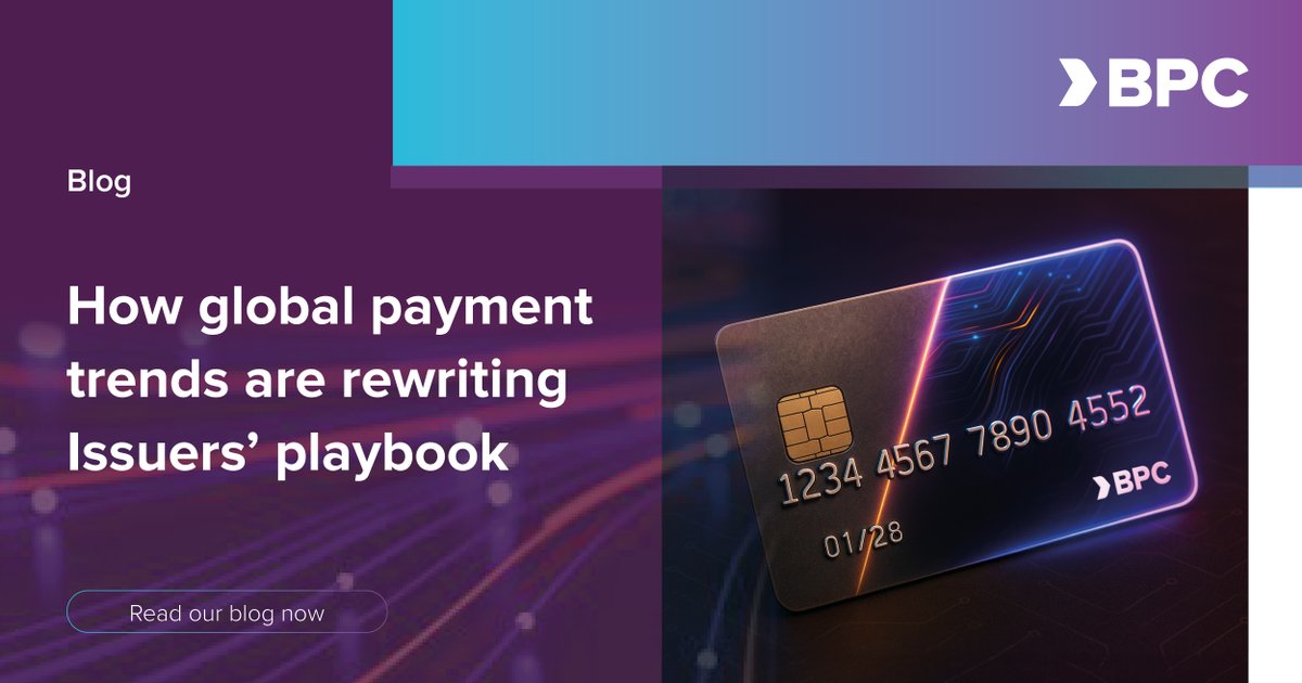 Read the article to learn how the global payment trends are rewriting Issuers’ playbook and what strategies Issuers should stick to in order to keep the competitive edge on their markets. 
hubs.la/Q03sQZj60

#wearebpc #nextgen #cardmanagement #issuing