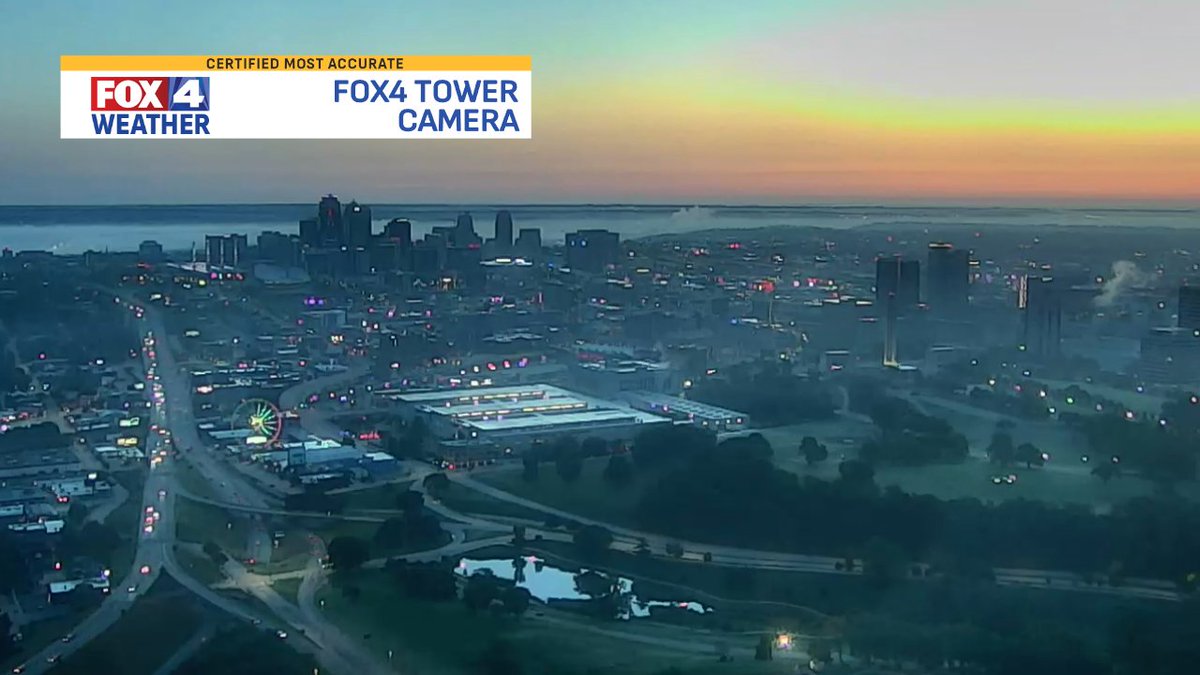 Patchy, dense fog &amp; a pretty sunrise! #fox4kc
