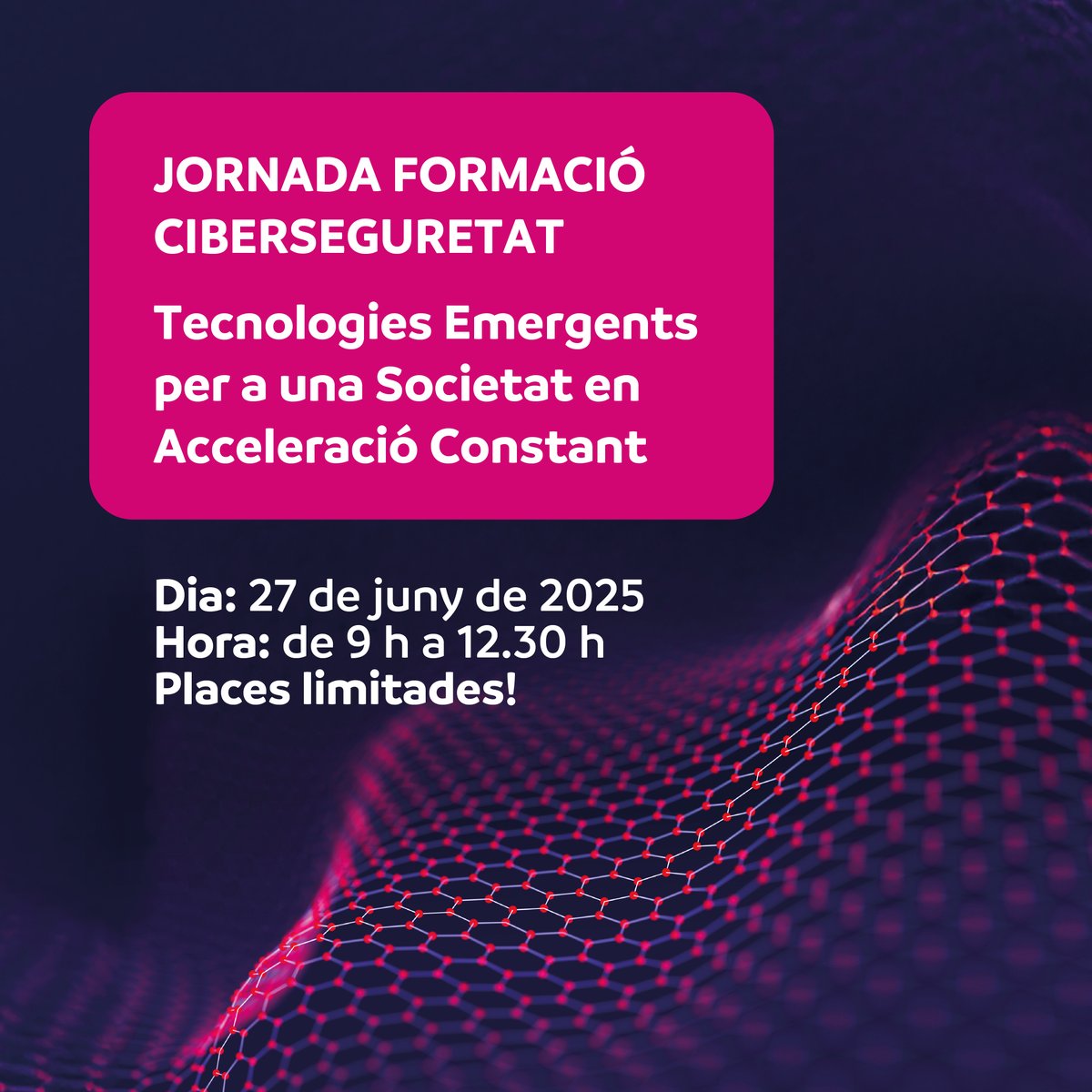 🔐 La ciberseguretat ens afecta a tots.
El 27 de juny t’esperem a la jornada organitzada amb <a href="/ISACABCN/">ISACA Barcelona</a> per parlar de ciberatacs, IA, governança digital i molt més.

📍Starc Hotel | Inscripció gratuïta 👇
👉 ow.ly/3GZr50WbqAx