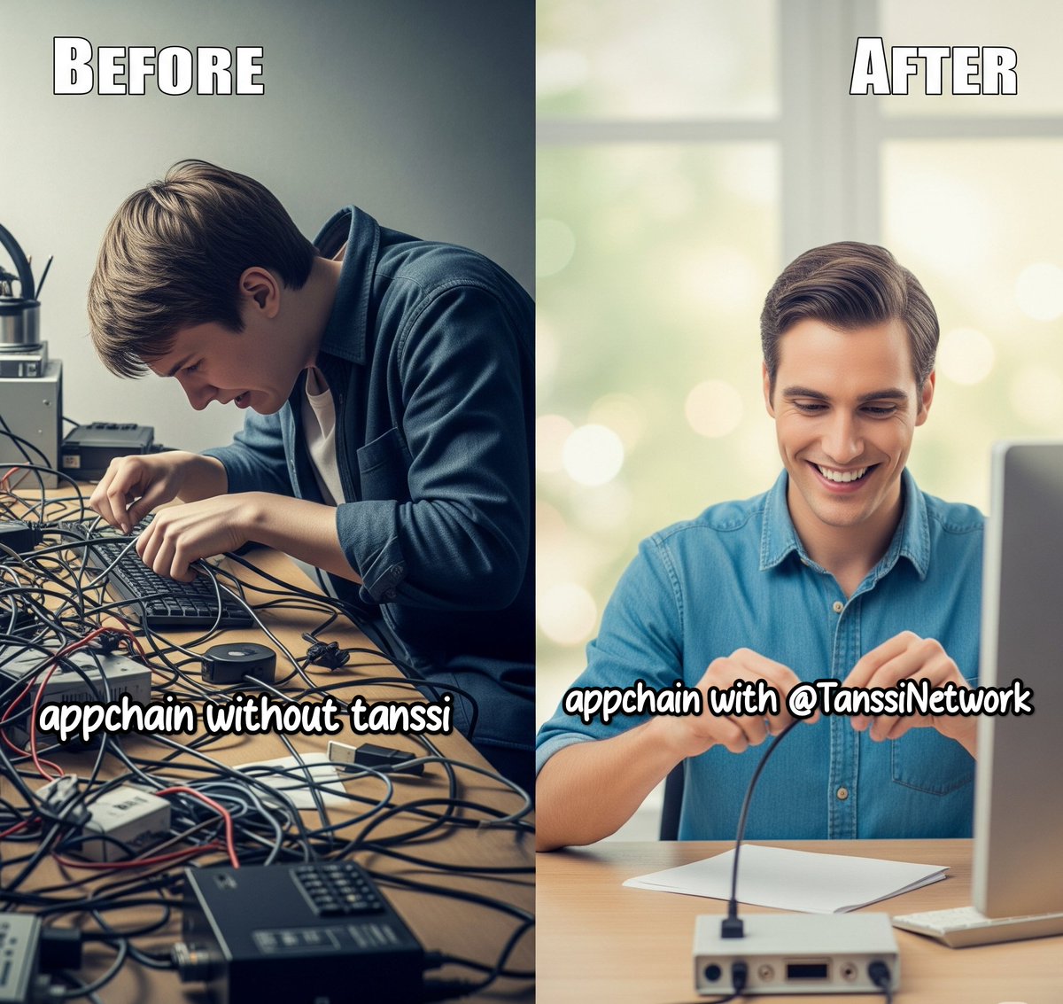 ezbrainly's tweet image. Remember when appchain deployment felt like waiting for dial-up internet? With @TanssiNetwork it&apos;s instant delivery! 🚀🌕
@TiraniKerama @askuy16 @Saber0nly