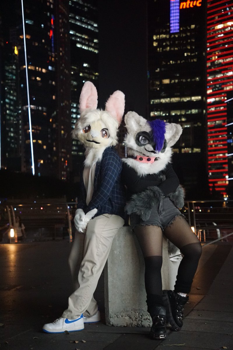 A fun night out with the gang

📷: <a href="/Saltedcalico/">Salt'n Pepper</a> 
🦝: <a href="/aresthebandit/">Ares ≽ܫ≼ 🔜 Barkada Furfest</a> 
🐺: <a href="/Dergable/">Dire</a> 
🐰: <a href="/SquishyBenny/">SquishyBenny!</a> 

#fursuit #furryfandom #furry #furrycommunity